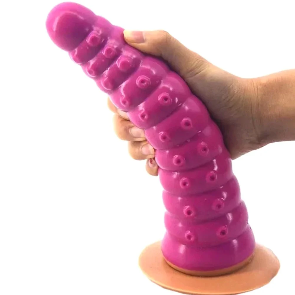 25CM 6.8CM Vein Penis Realistic Spiral Shape Anal Plug Rubber Sex Toys Butt Plug Sex Toys Anal Dildo Anal