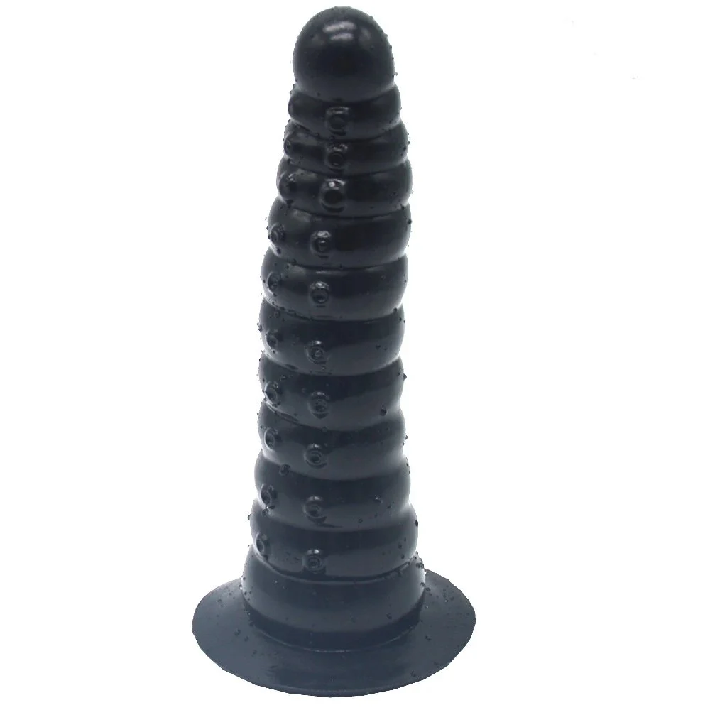 25CM 6.8CM Vein Penis Realistic Spiral Shape Anal Plug Rubber Sex Toys Butt Plug Sex Toys Anal Dildo Anal