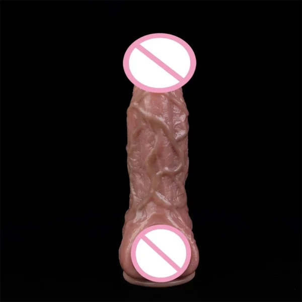 Soft Silicone Condom Enlargement Extender Sex Toys Penis Sleeve Realistic Penis for Men Sexual Tools Reusable Condom Cock Sleeve