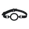 Adjustable O-Ring Gag Restraints Open Mouth Strap Adult Sex Toys for Women & Men Made of High Quality Leather