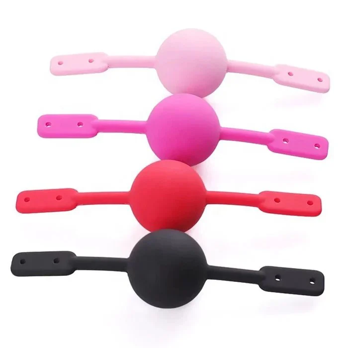 Adult BDSM Slave Erotic Game Toys Sex Toys Silicone Solid Ball Gag Leather Whip Collar and Paddle