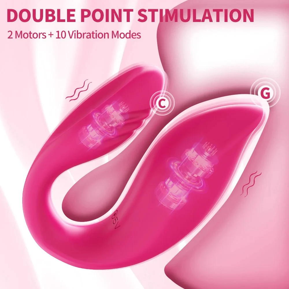 Gelance U Shape Wireless Remote Control Couples Anal Plug Vagina Panty Wearable Vibrating g Spot Vibrator Sex Toy for Woman