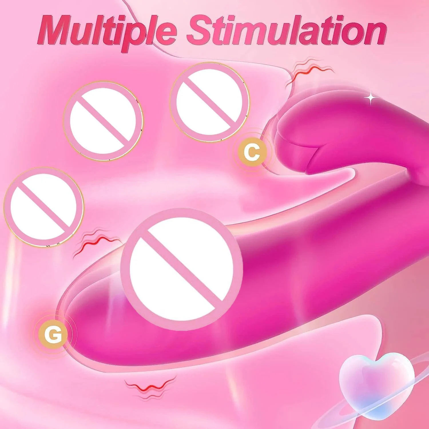 Gelance USB Powered Dual Motor Dildo Vibrator Metal G Spot Rabbit Wand Clitoral Stimulator Vaginal Vibrators Sex Toys for Women