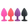 Silicone Jeweled Sensory Butt Plug for Men and Women Adult Anal Trainer Toys Stainless Steel Metal Anal Plug