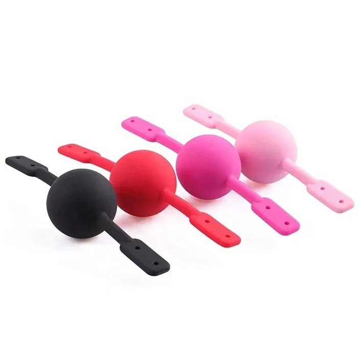 Adult BDSM Slave Erotic Game Toys Sex Toys Silicone Solid Ball Gag Leather Whip Collar and Paddle