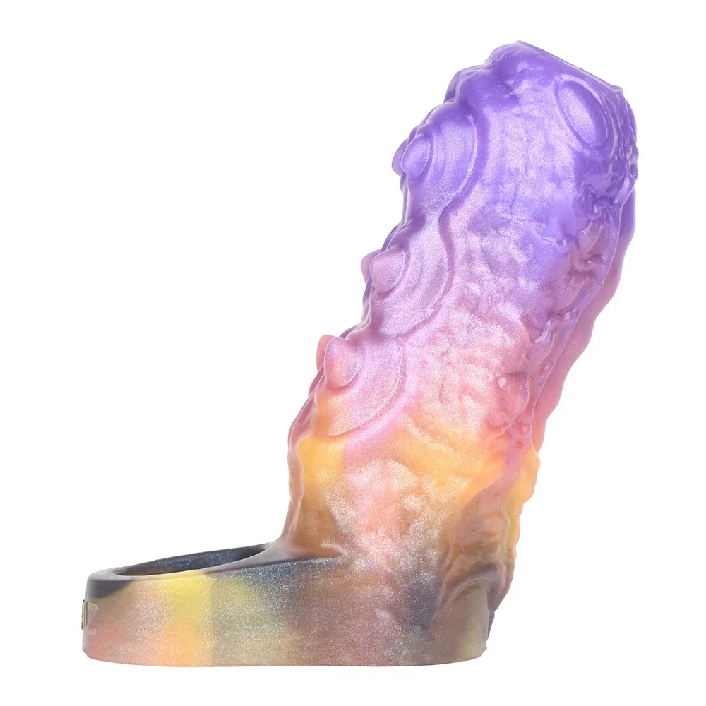 Safe Silicone Male Penis Extender Effective Penis Size Enlargement Dildo Sleeve Opening Design High Quality Sex Toys