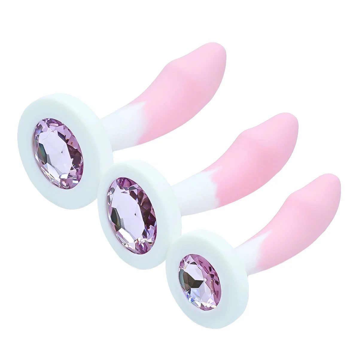 Jeweled Silicone Anal Plug Training Kit-Waterproof Customized Color & Size for Adult Women