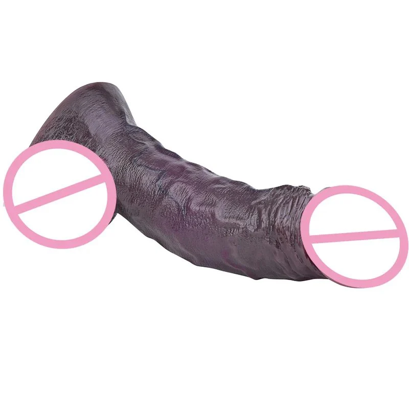 12.36 Inch Realistic Black Dildo with Squirting Function Dual Density Silicone Soft Touch Strong Suction Cup Adult Toy