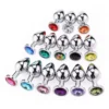 Silver Different Color Diamond Stainless Steel Anal Sex Toys Metal Jewel Butt Plug