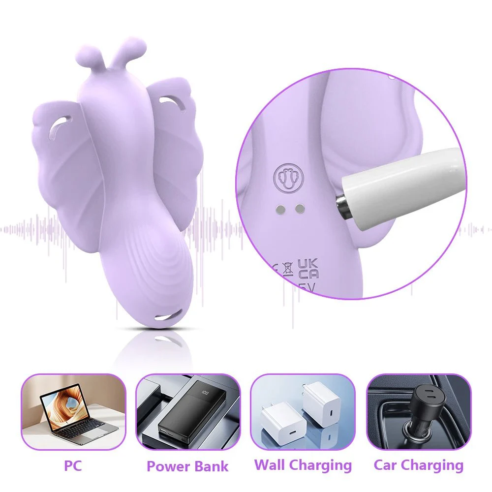 Sex Toy Women Vibrating Panties 9 Modes Mobile App Controlled Strap on Butterfly Vibrator