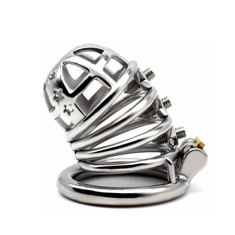 Total High 90mm 304 Stainless Steel Steel Chastity Cage With Stealth Lock Ring Lock Bondage Bird