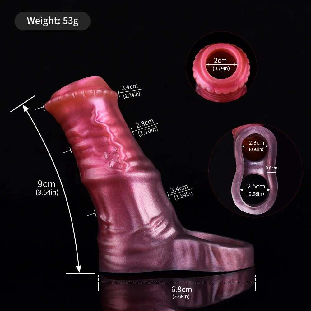 Measure Cock Sleeve & Extender - Silicone Sheath Sex Toy Penis Sleeve Cover Penis Ring Delay Ejaculation