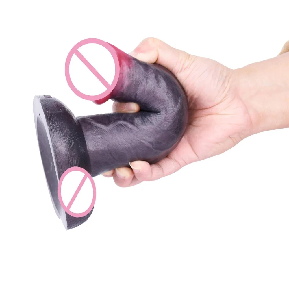 20.5cm Huge Realistic Dildos Soft Silicone Fantasy Sex Products Round Head Penis With Belt