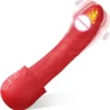 Female Masturbation 10 Vibration Modes Realistic Heating Rose Vibrator Dildo Sex Toys for Women