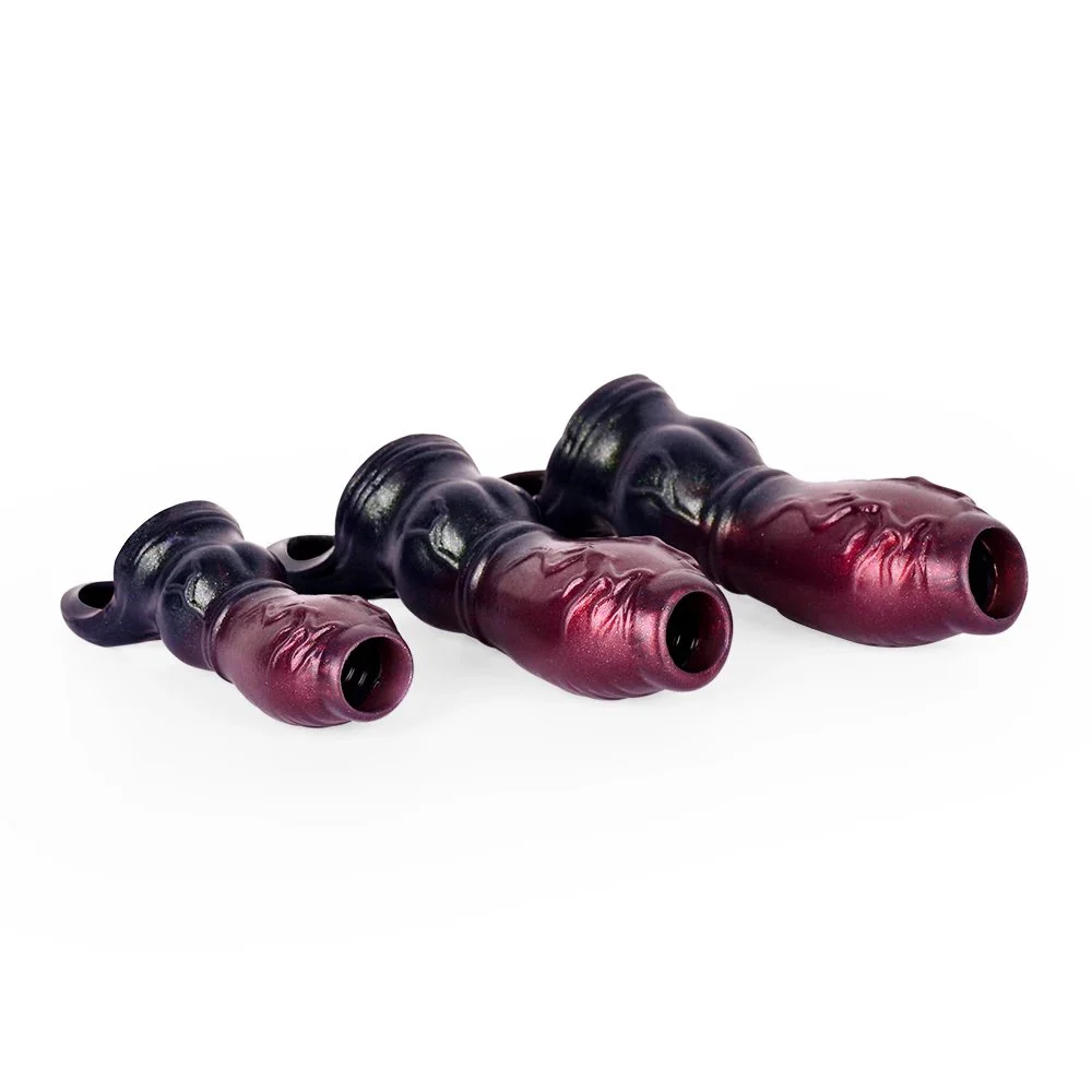Silicone Cock Sleeve Extension with Stretchy Loop for Men to Increase Length & Girth Fantasy Cock Extender Sleeve Penis