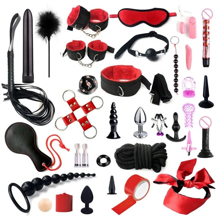 Adult Toys Sexual Products 35PCS Jewel Anal Plug Kit Tool Restraint Bondage Set With Sex Toys