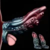 Silicone Fantasy Tentacle Dildo Sleeve Male Sex Toys Penis Ring Sleeve Sheath Enlarger Extension Extender for Men Couples