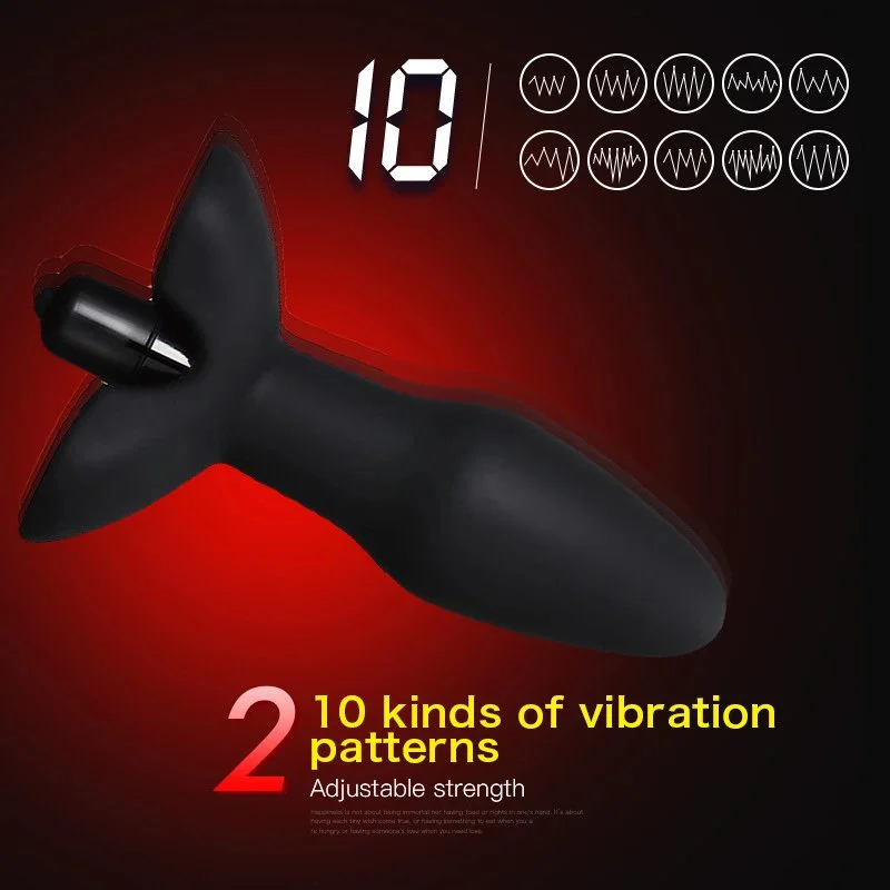 Soft Silicone Prostate Massager 10 Powerful Vibration Anal Plug Vibrators Sex Toys