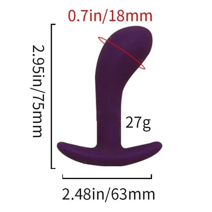 Silicone Anal Plug Butt Stimulator Sex Toy for Adults Men and Women's Anal Vibrator