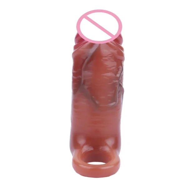 Penis Sleeve Extender Cock Sleeves Silicone Penis Enlarger Sleeves Girth Delay Ejaculation Sex Toys for Couples Enlarge Prolong