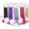Realistic Clear Cock Transparent Real Dick with Suction Cup Artificial Penis Crystal Dildos