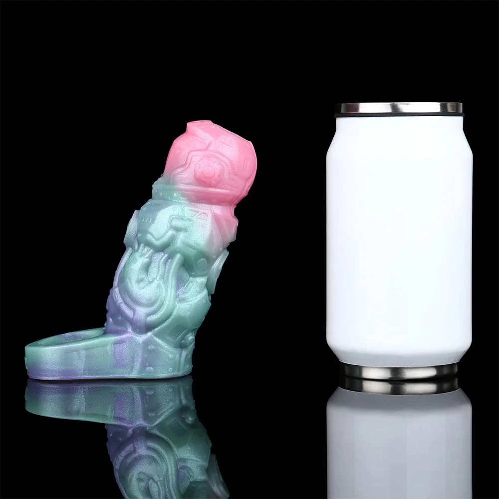 Penis Sleeve Girth Enhancer for Men, Reusable Silicone Monster Penis Sleeve, Penis Sleeve Enlarger with Cock Ring