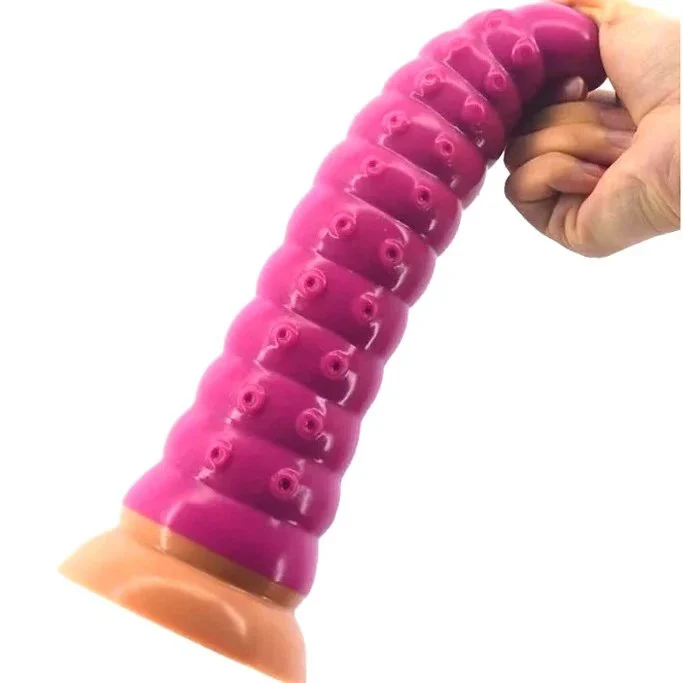 25CM 6.8CM Vein Penis Realistic Spiral Shape Anal Plug Rubber Sex Toys Butt Plug Sex Toys Anal Dildo Anal