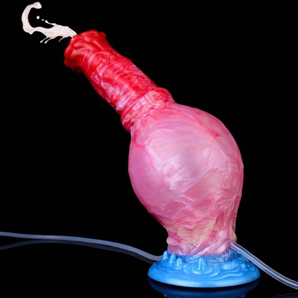 Adult Masturbation Toys Fantasy Monster Penis Inflatable Water Spray Dildo Soft Silicone Water Spray Orgasm Dildo