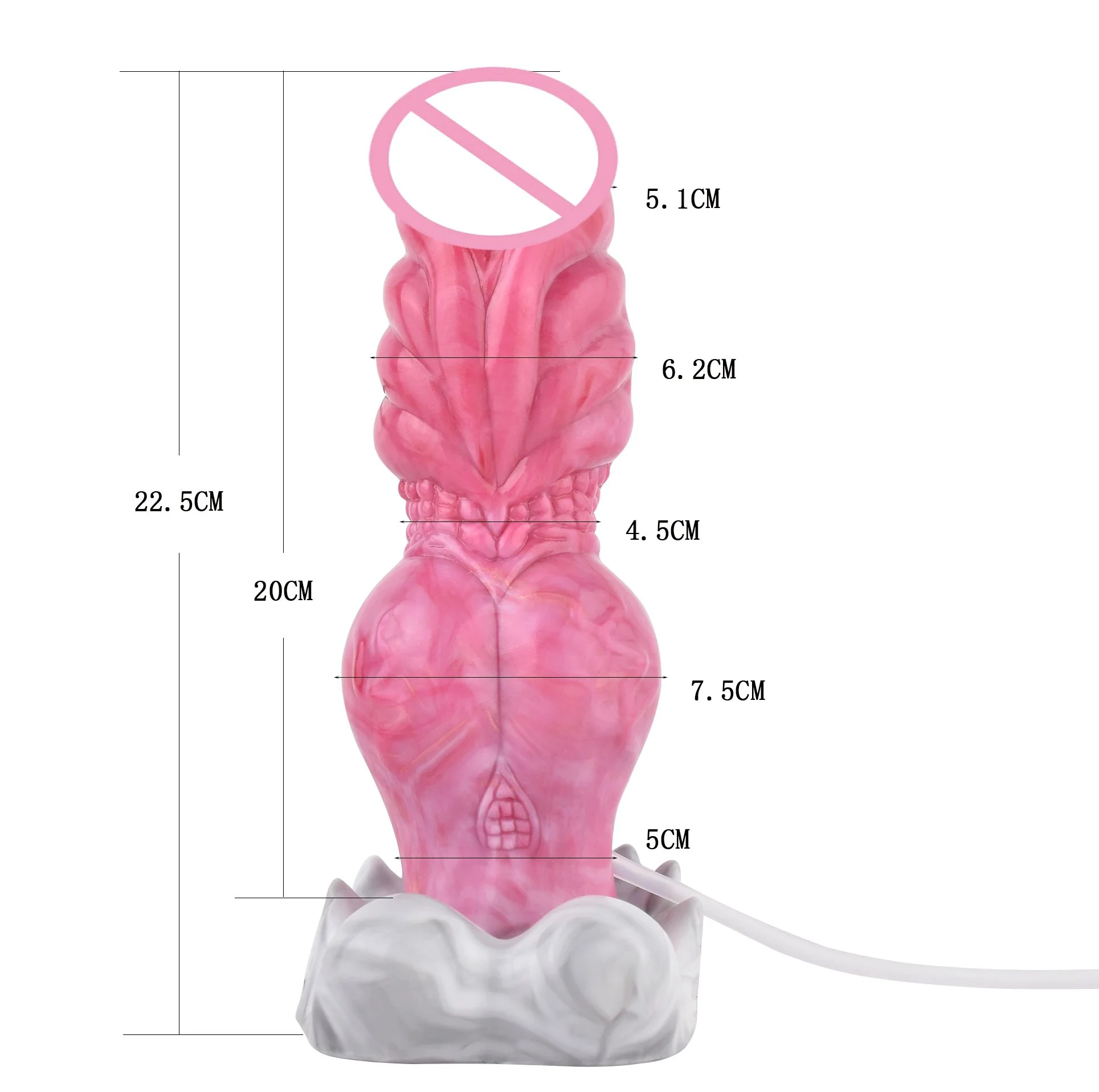 22.8cm Length Huge Animal Squirting Dildo Realistic Ejaculating Penis Liquid Silicone Sex Toy for Women