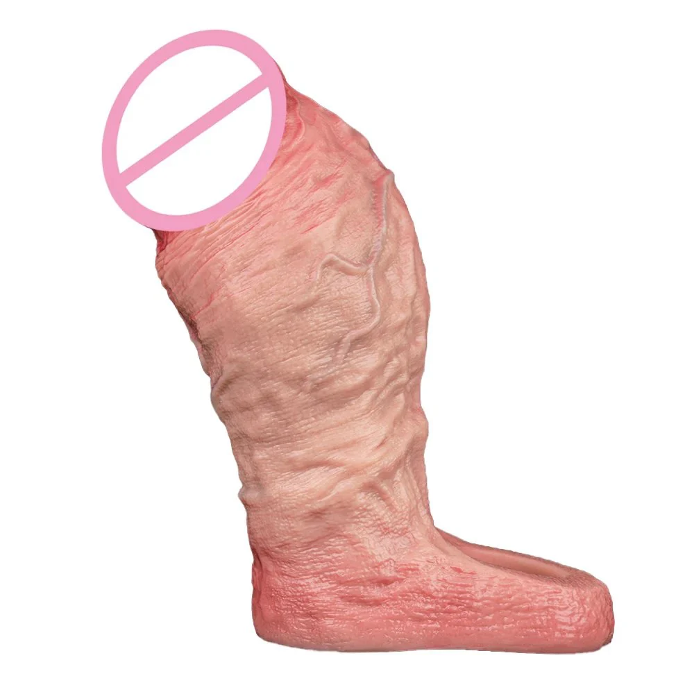 Realistic 4Sizes Adult Sex Toys Skin Color Experience Silicone Penis Sleeve for Men Adult Sex Toys