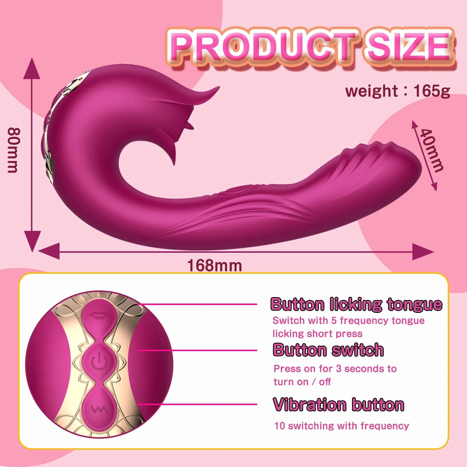 Female Masturbation Tongue Licking Sucking Vaginal G-Spot Rabbit Vibrator Adult Sex Toys for Women