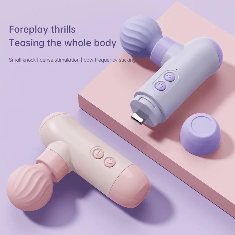12 Frequency Vibration Suction Massage Gun & Vibrator USB Rechargeable 100% Waterproof Latex Material