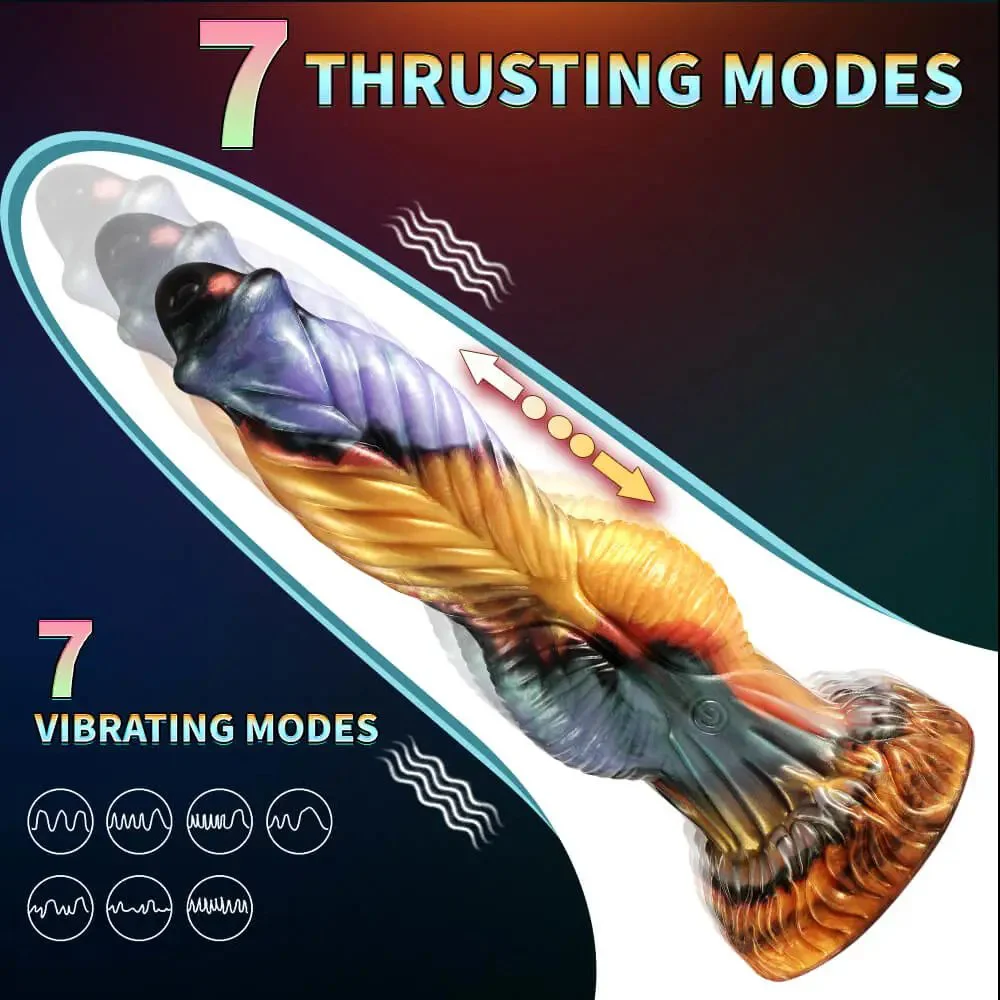 10.23 Inch Huge Thick Dragon Monster Big Dildos Anal Sex Toys U-spot G-spot Vibrating Thrusting Animal Fantasy Dildo for Women