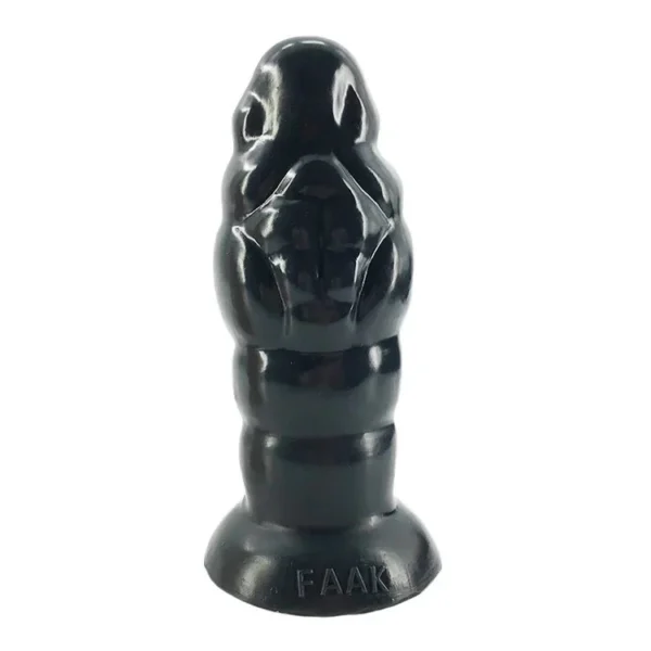 Insertable Length 16.3cm 4.5 Muscle Shape Large Silicone Dildo Giant Anal Butt Plug Toys Black Sex Products for Female