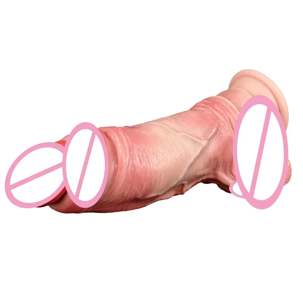 Real Touch Sex Toy Penis Three Sizes Simulation Skin Liquid Silicone Material Waterproof Dildo Condom for Men