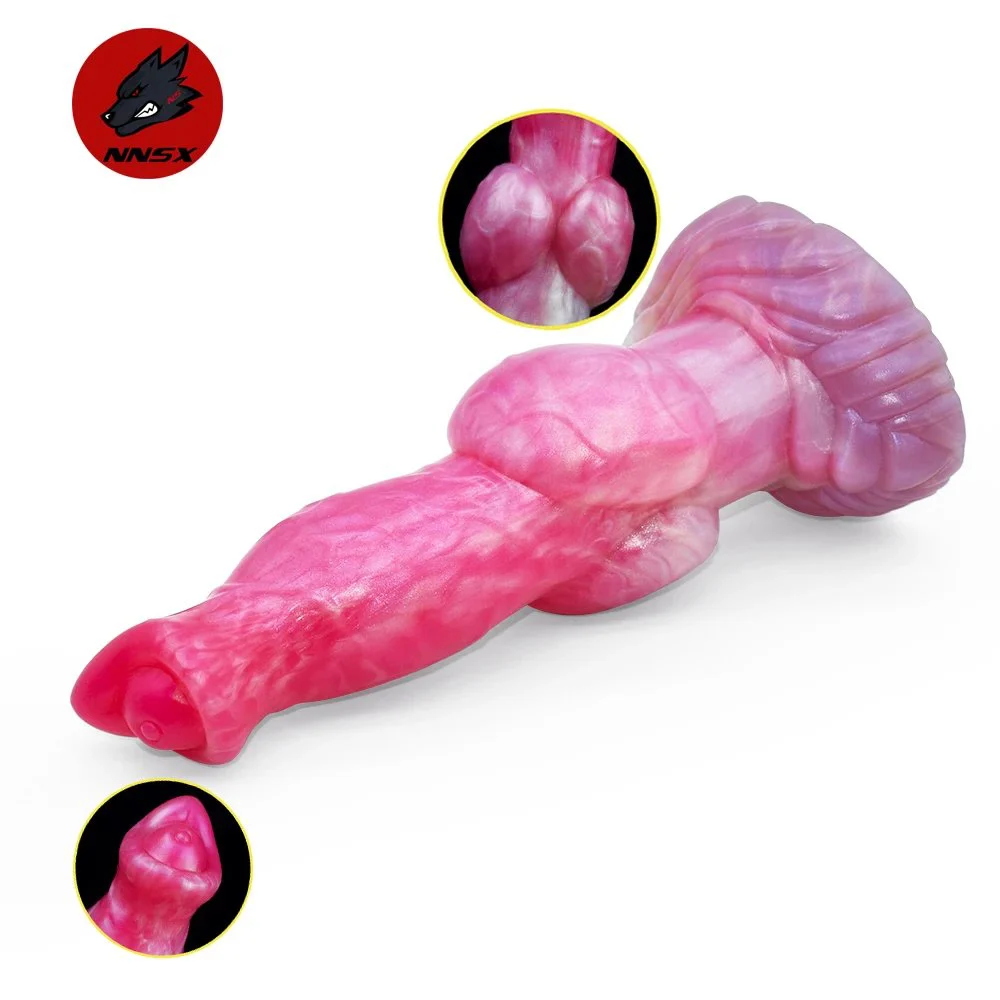 21.5cm Big Knot Round Base Dildo Animal Dog G-Sport Anal Plug Male Prostate Sex Toy for Women