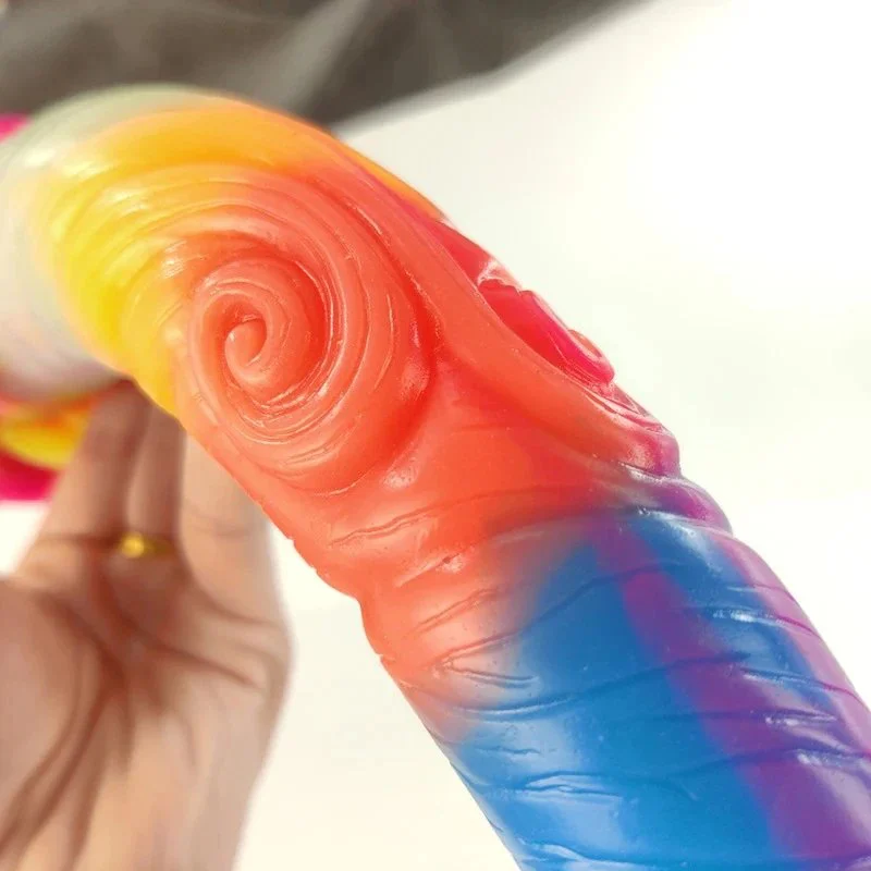 16.9 Inch Long Butt Plug Unicorn Fantasy Luminous Dildo Soft Silicon Anal Plug for Men Women