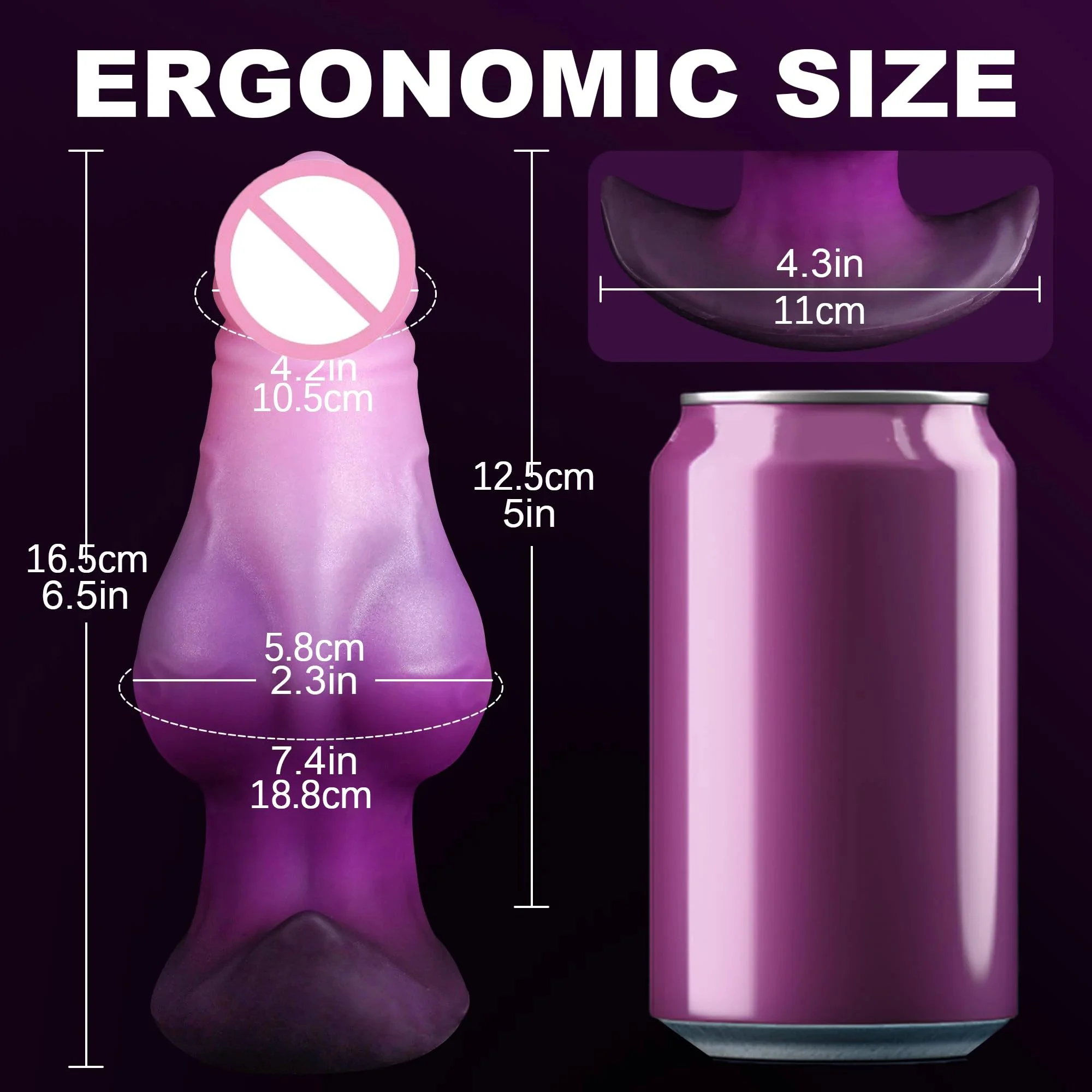 Large Soft Silicone Waterproof Eco-Friendly Wearable Thick Anal Plug Knottd Dildo Trainer T-Base Pink Giant Prostate 300g Toys