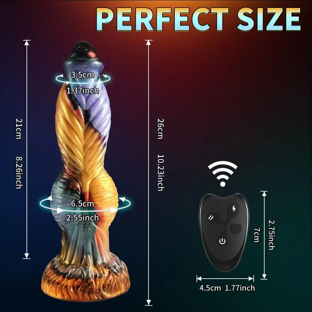 10.23 Inch Huge Thick Dragon Monster Big Dildos Anal Sex Toys U-spot G-spot Vibrating Thrusting Animal Fantasy Dildo for Women