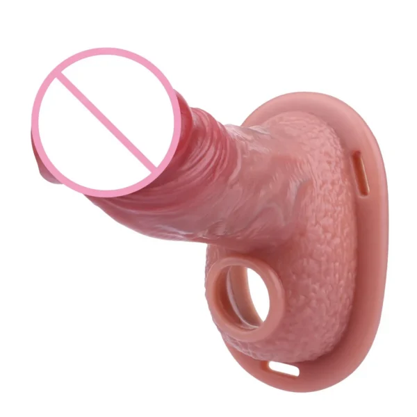 Soft Silicone Hollow Realistic Penis Extender Penis Sleeves Sex Toys for Men Penis Extension Strapon Dildo with Harness Belt