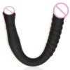 16.5 Inch Double-Ended Dong Dildo Soft Silicone ABS Material Huge Sex Toy for Lesbian Female G-Spot Vaginal Anus Stimulation