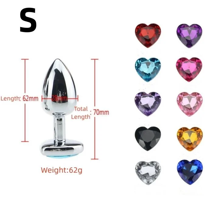 Crystal Jewelry Butt Plug for Male Prostate Massage Metal Anal Sex Game Adult Sex Toys Anal Beads at Sex Shop
