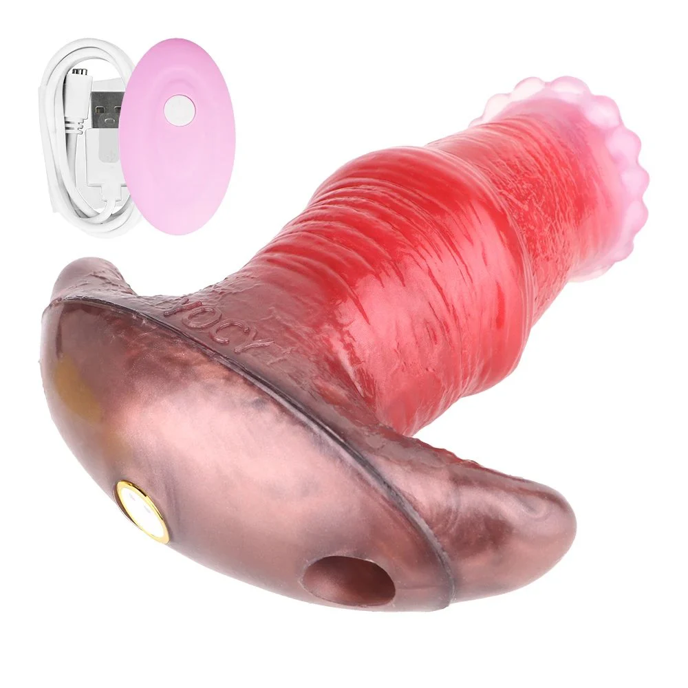 Fetish Dildo Butt Plug Vibrating Sexual Stimulation Gay Big Anal Plug Wearable Game Dress up Tool Gay Sex Toys