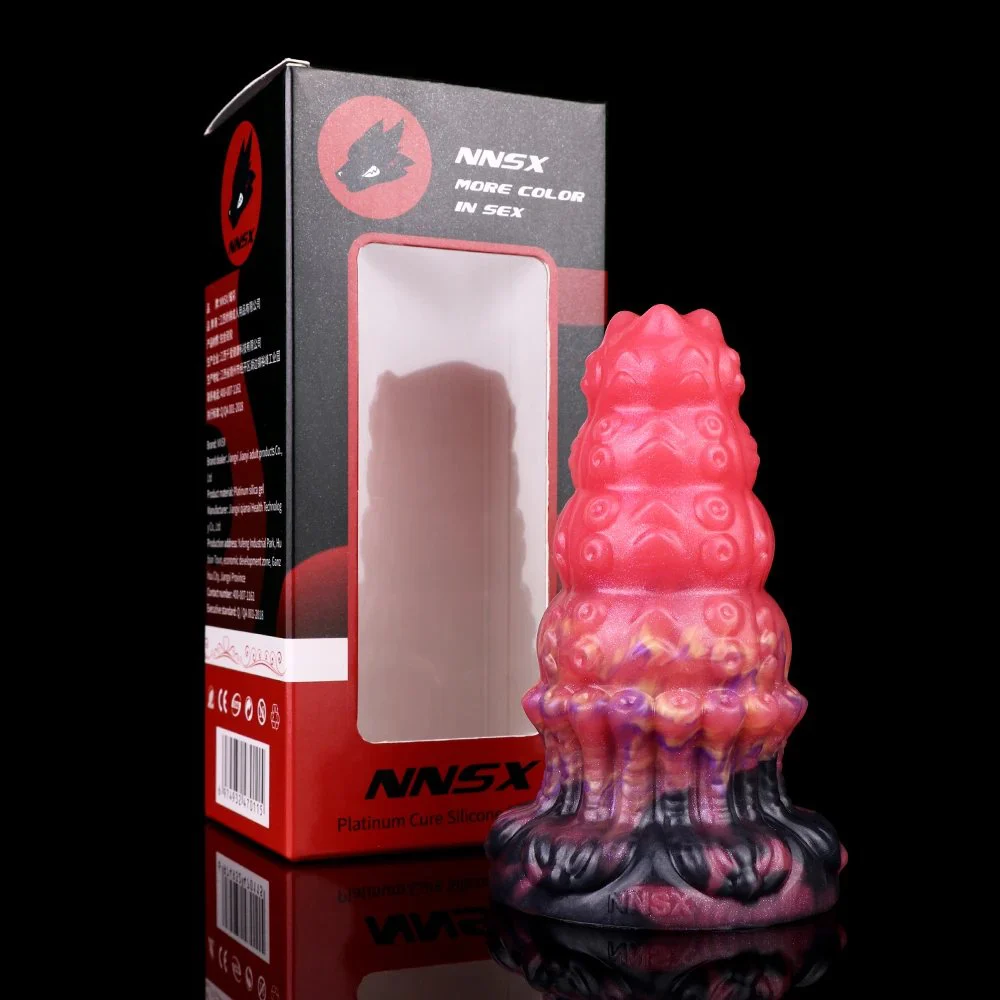 Powerful Suction Cup Large Anal Plug Octopus Pattern and Pagoda Design Increase Friction for Women Anal Plug Silicone