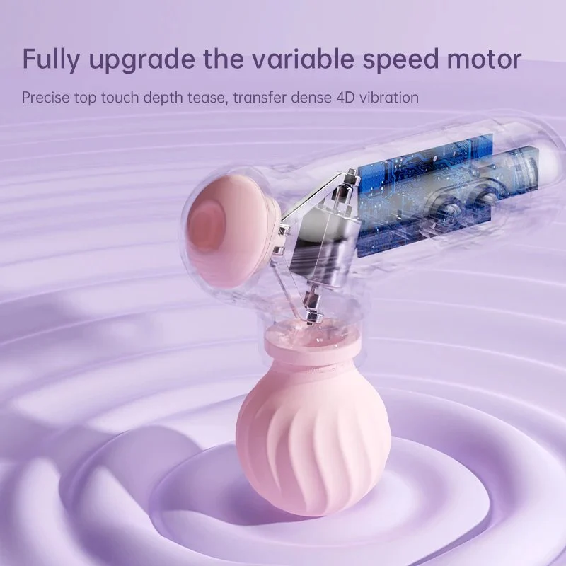 12 Frequency Vibration Suction Massage Gun & Vibrator USB Rechargeable 100% Waterproof Latex Material