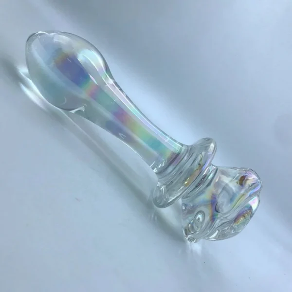 Rose pink Glass Sextoy Rose Anal Plug Toy Set pink Rose Sex Toy Anal Butt Plugs Trainer Kit for Women