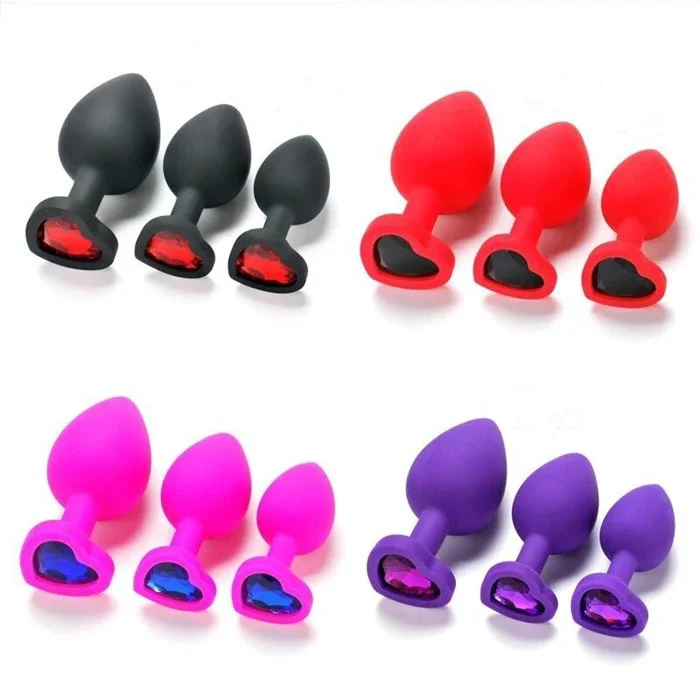Heart-shaped Silicone Anal Plug and Rear Expansion Toy
