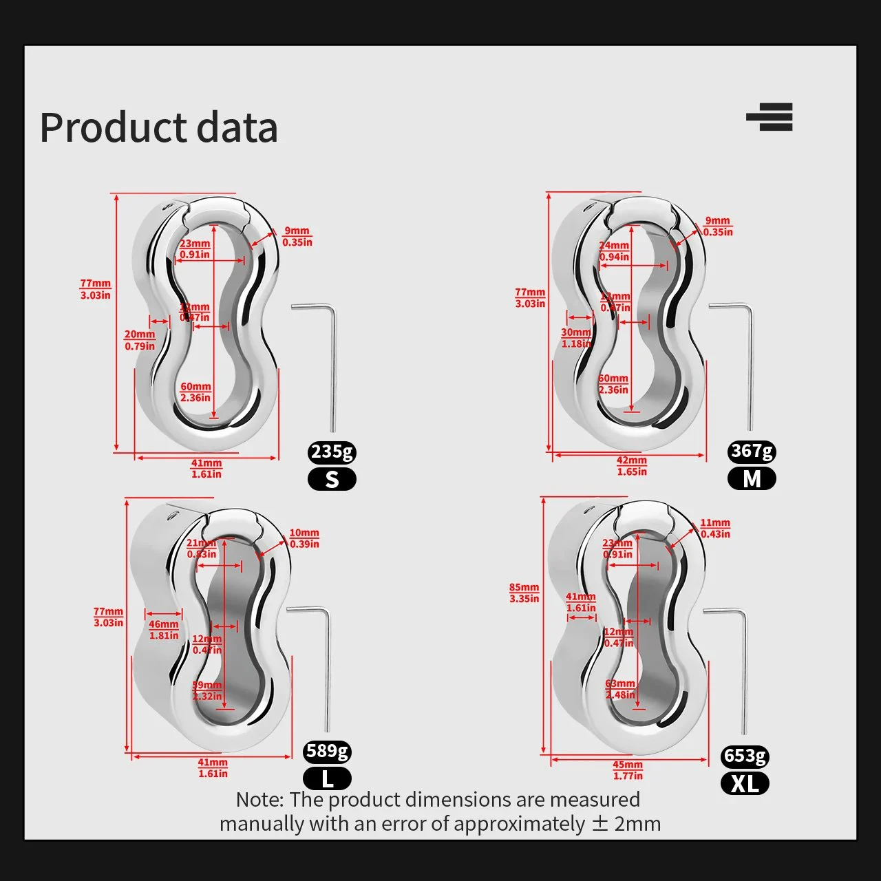 Stainless Steel Penis Ring for Men Delay Enhancer Cock Ring 4 Sizes Male Adult Sex Toy Light Restraint Design 18+