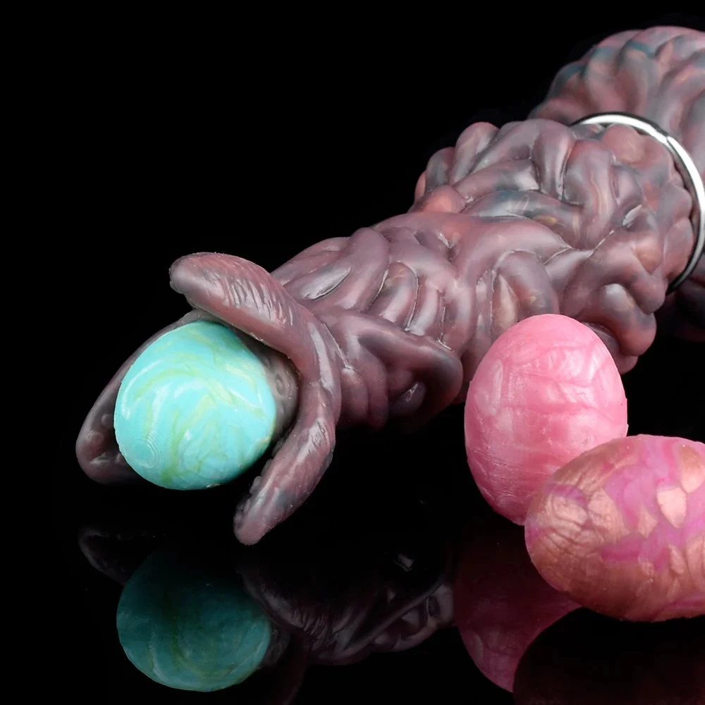 Silicone Knot Butt Plug Suction Cup Fantasy Sex Toys Not Ovipositor Color Dildos for Women