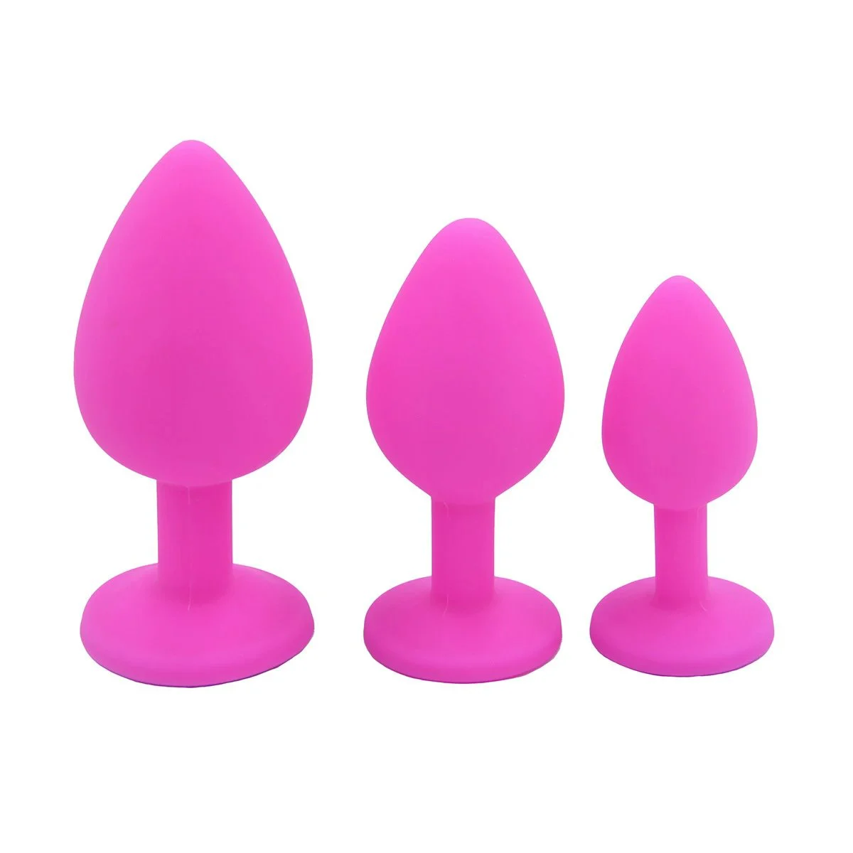 Sex Toys Stainless Steel With Jewel Anal Dilator Multi Size Anal Plug